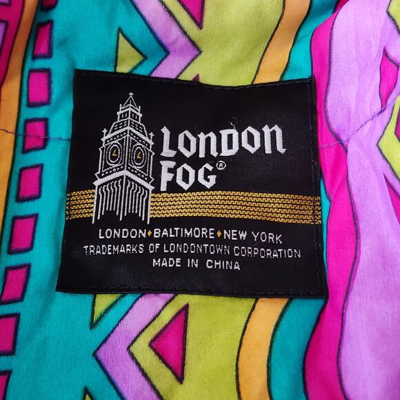 Vintage London Fog Neon Pink/Fuscia Parka Coat 16 Reg 80s 90s Ski Jacket - Picture 2 of 8